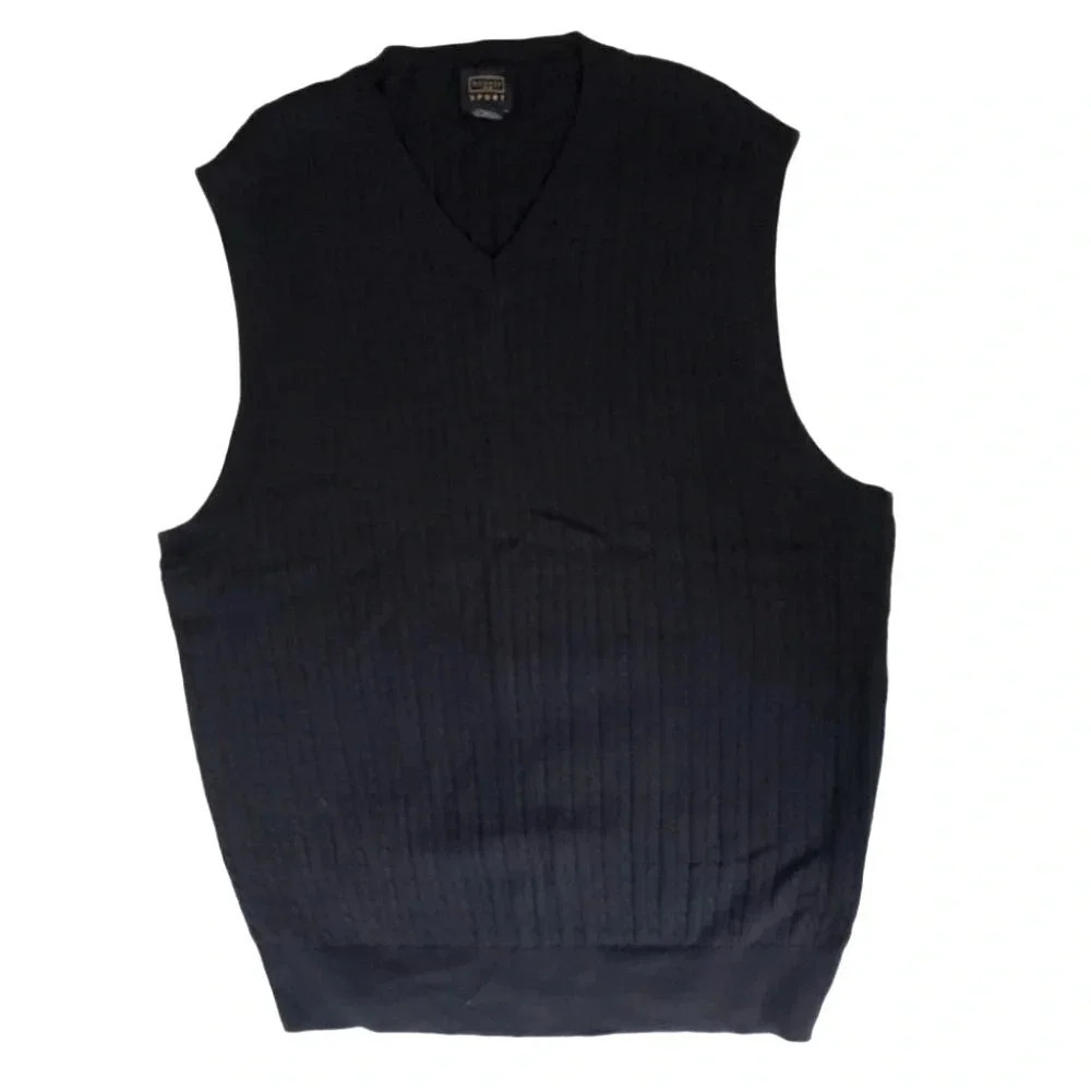 Haggar L‎ black sweater vest